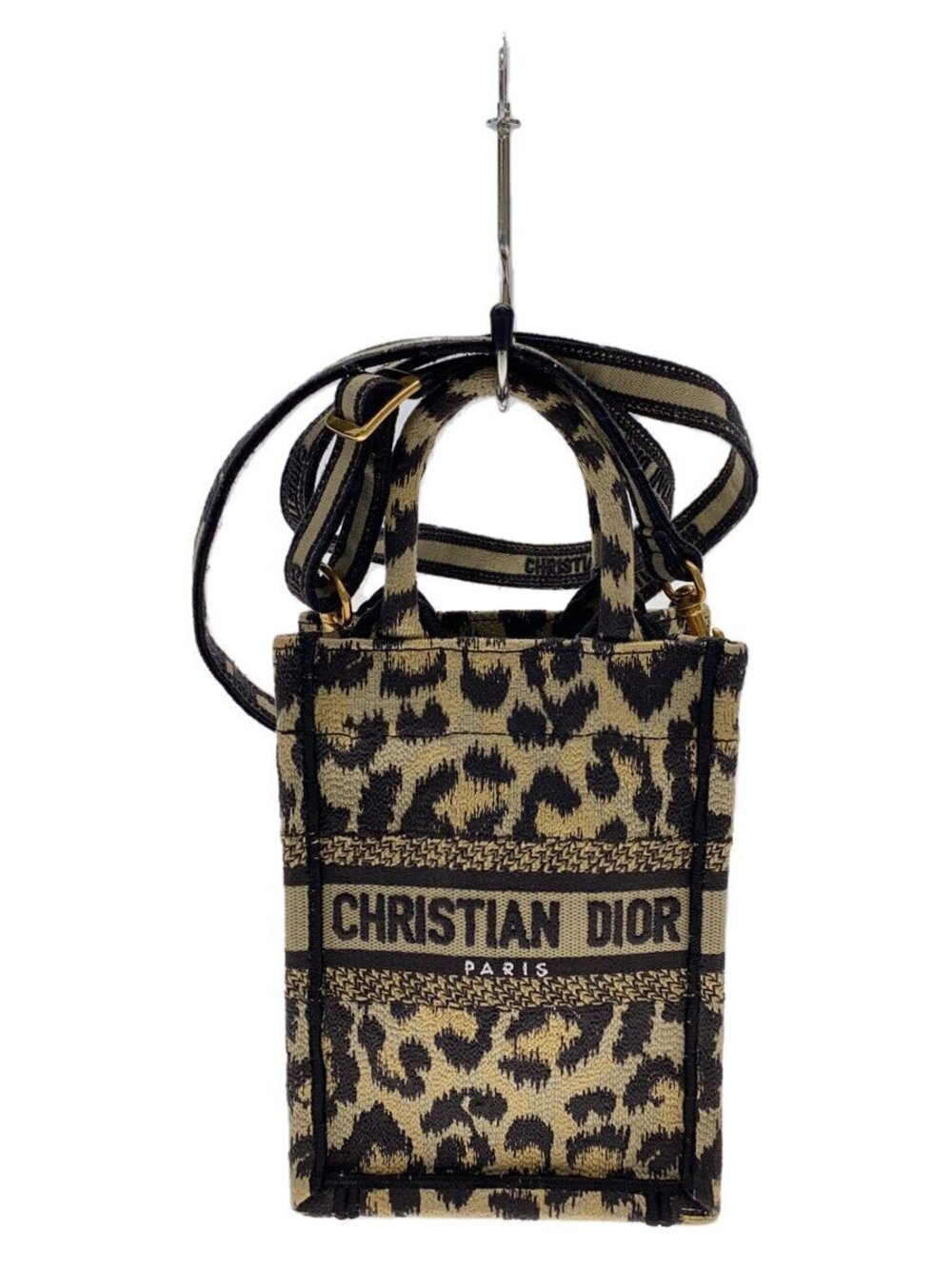 Christian Dior Book Tote Vertical Bag Canvas Beige All over